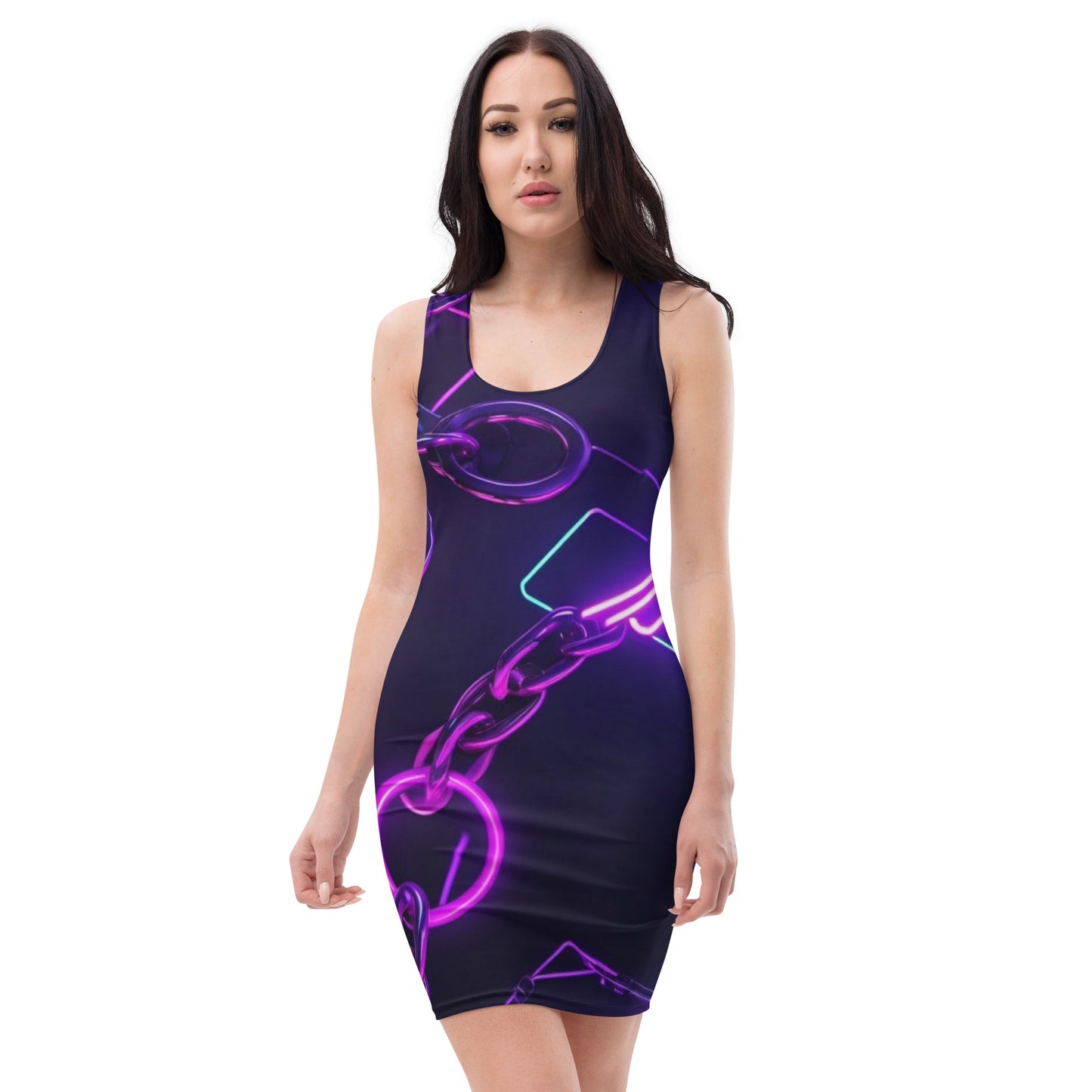 Neon Chain Statement Party wear Dress
