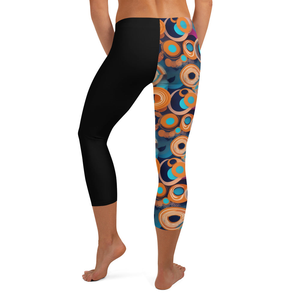 Ai Abstract art Capri Leggings