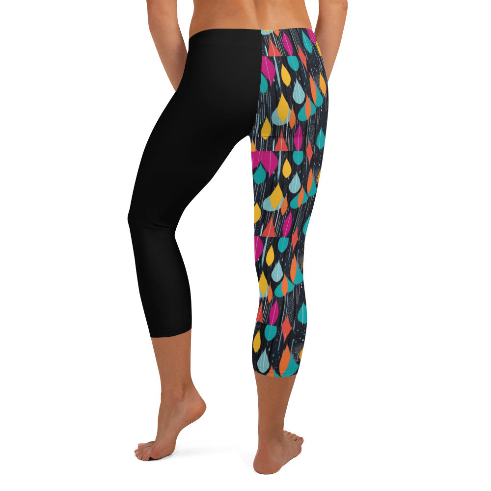 AI abstract art Capri Leggings