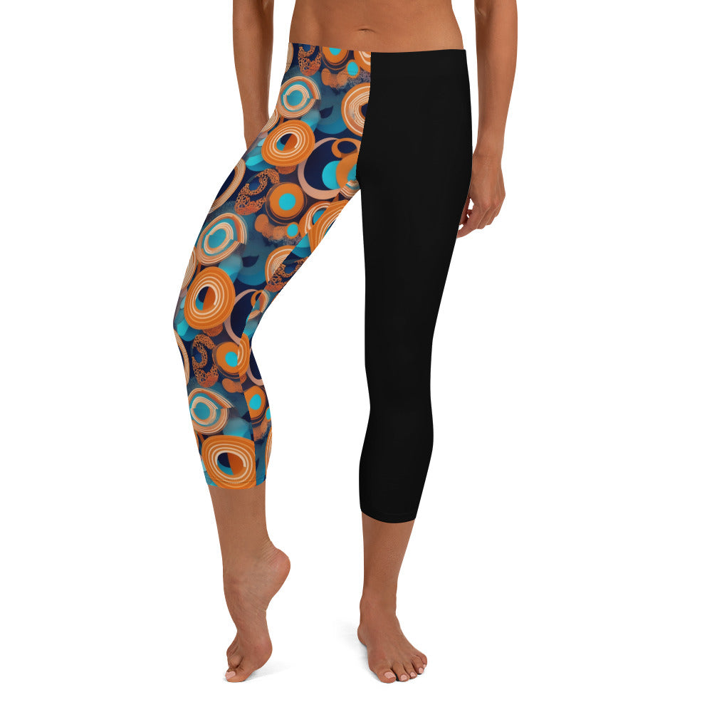 Ai Abstract art Capri Leggings