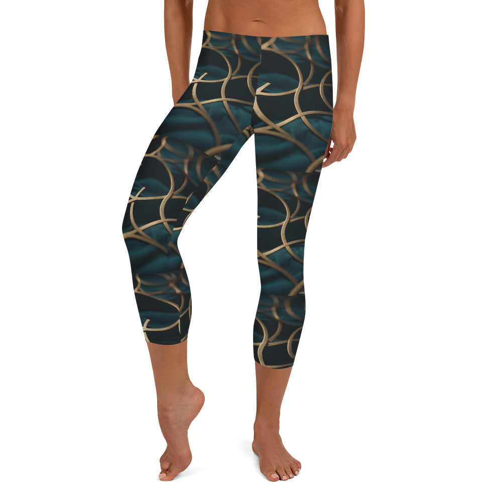 AI Abstract art Capri Leggings