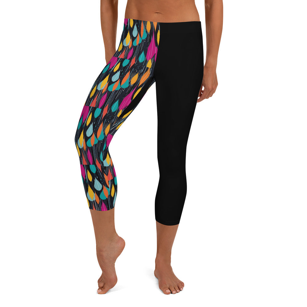 AI abstract art Capri Leggings