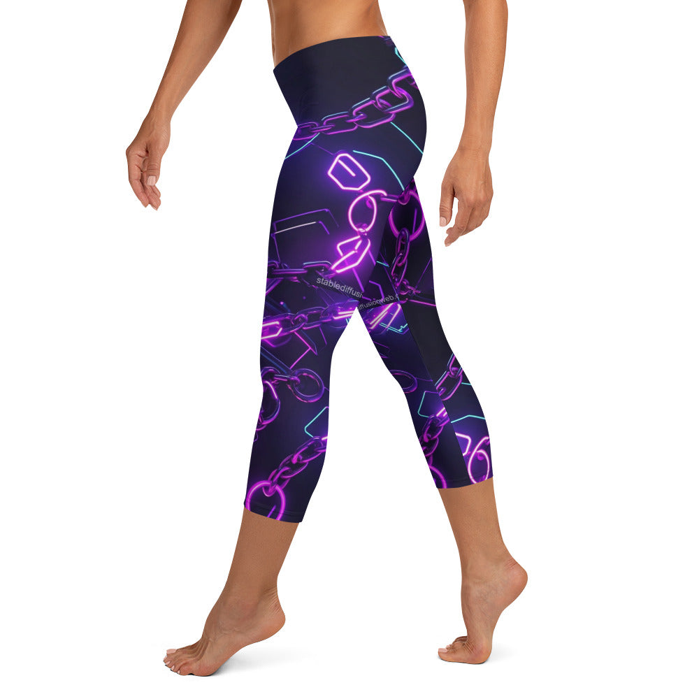 Neon Chains Capri Leggings