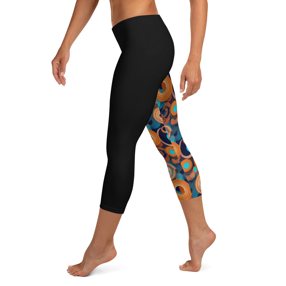 Ai Abstract art Capri Leggings