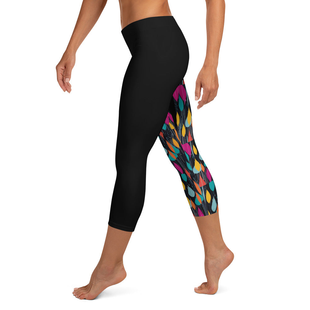 AI abstract art Capri Leggings