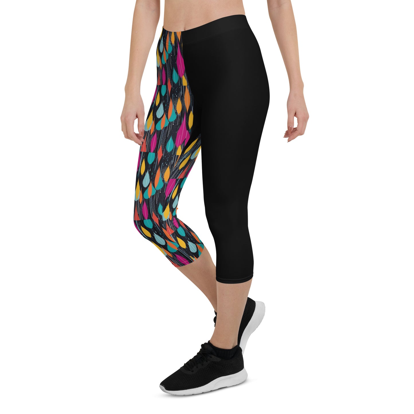 AI abstract art Capri Leggings