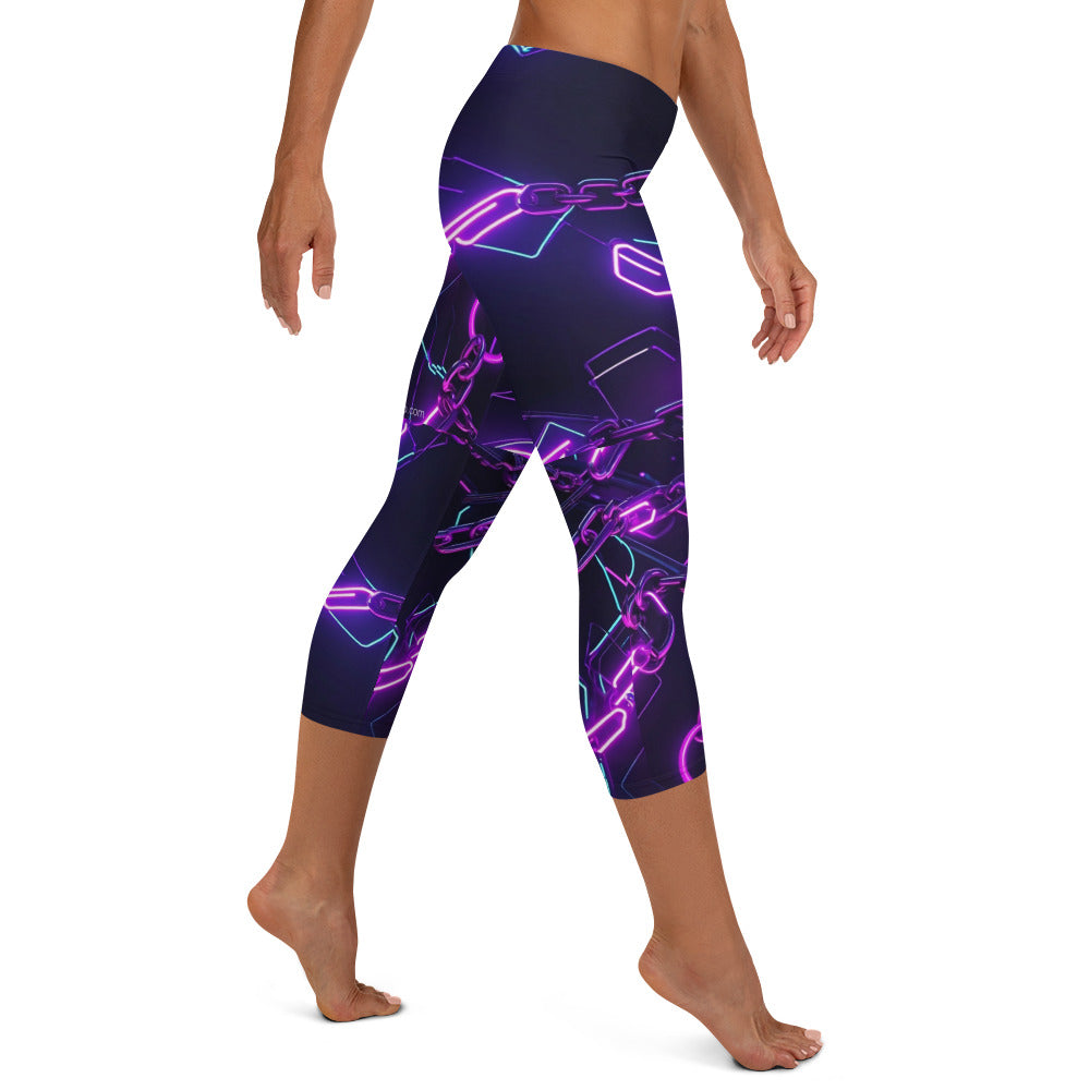 Neon Chains Capri Leggings