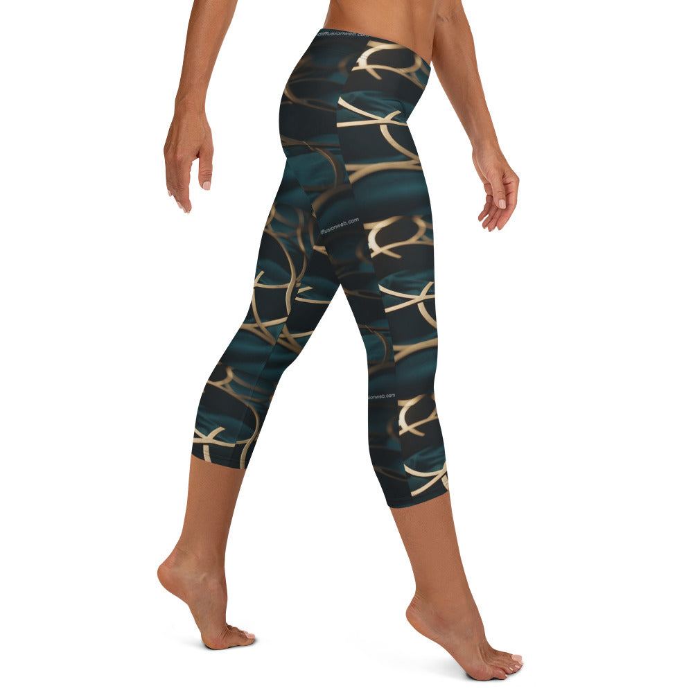 AI Abstract art Capri Leggings
