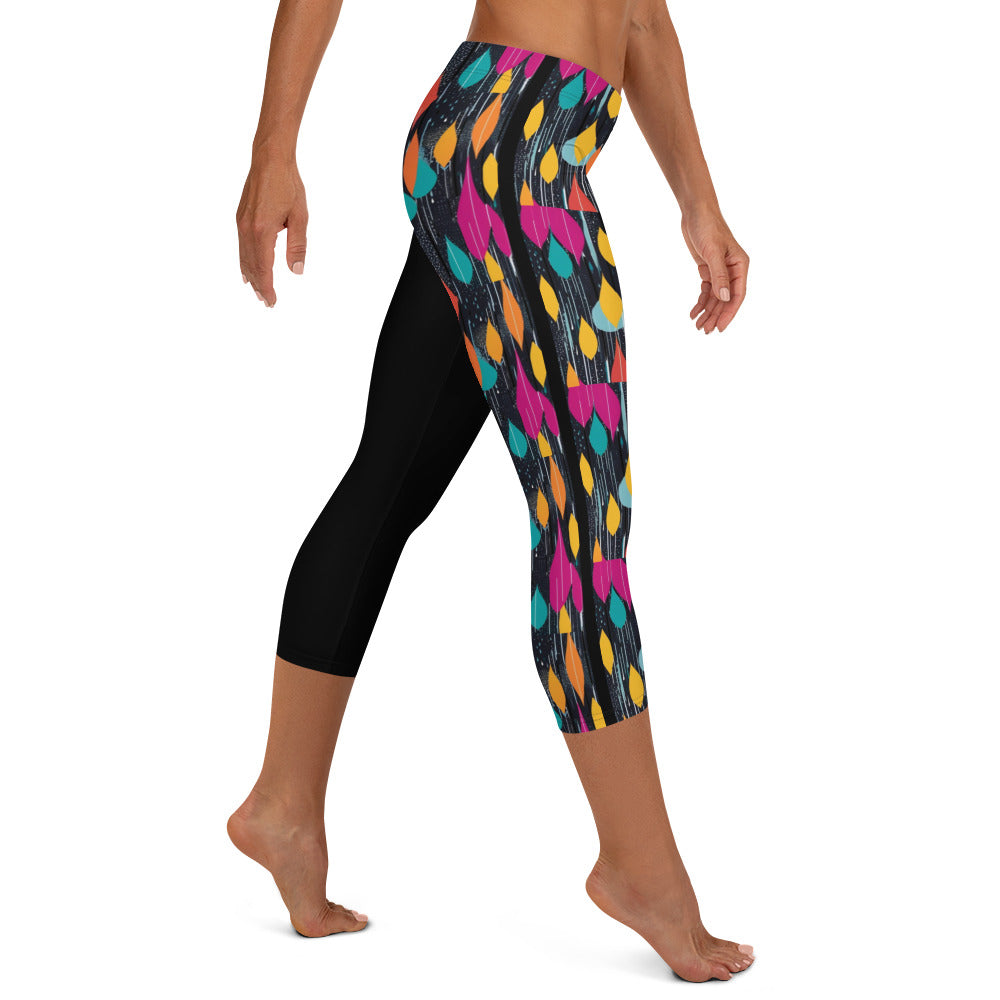 AI abstract art Capri Leggings
