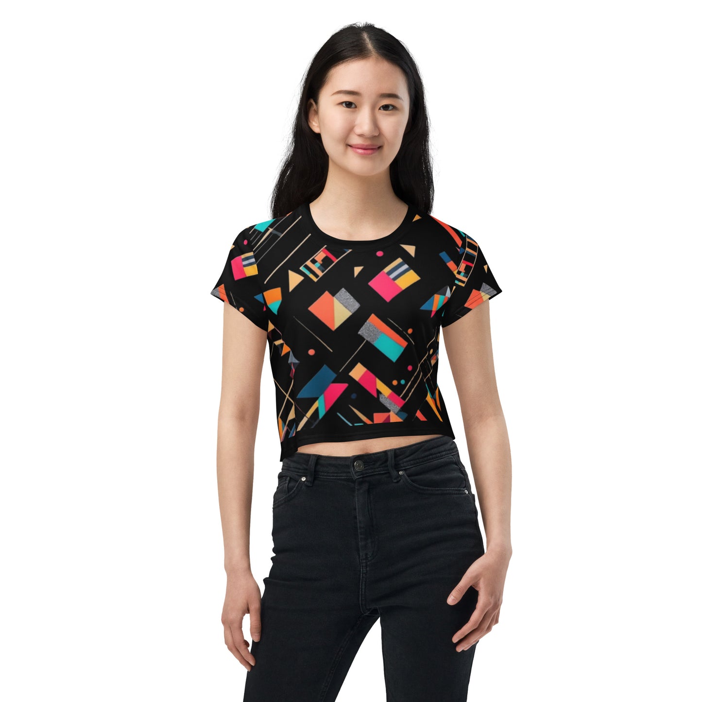Abstract Design Crop Tee