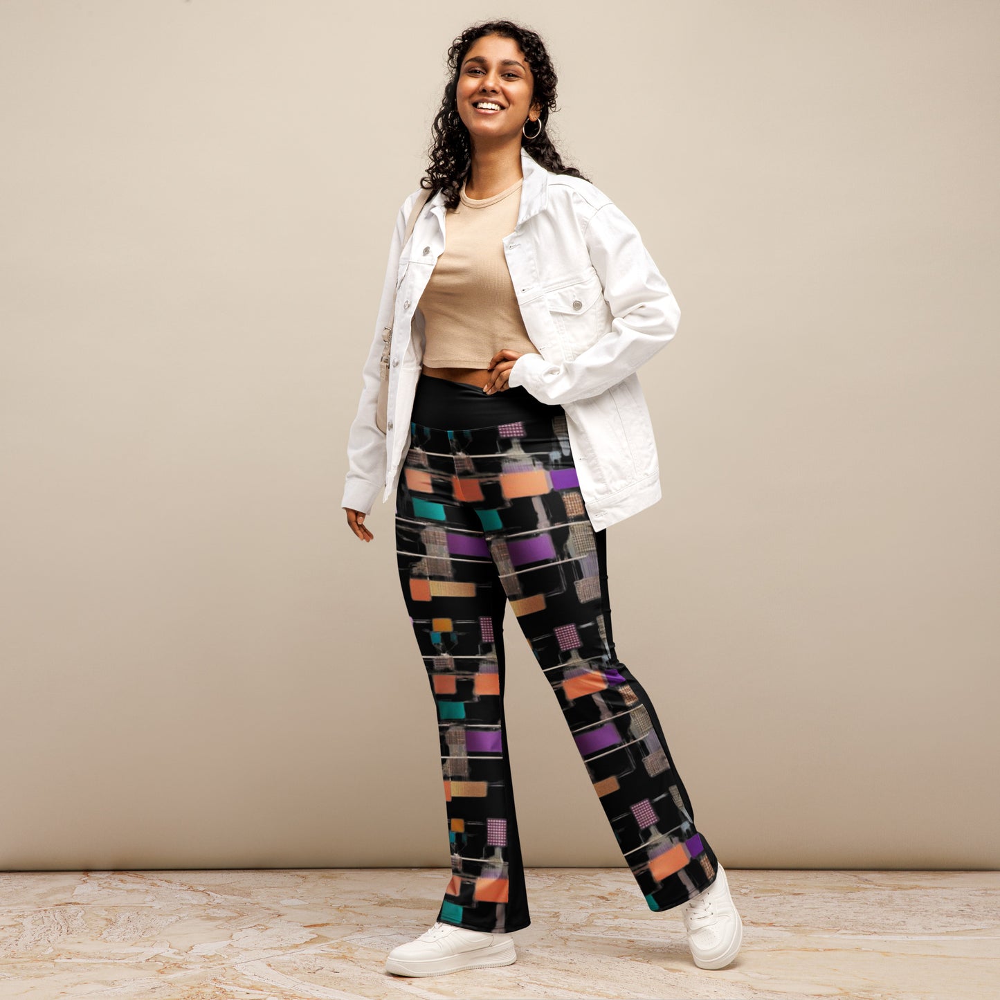 Sticky Notes Flare leggings