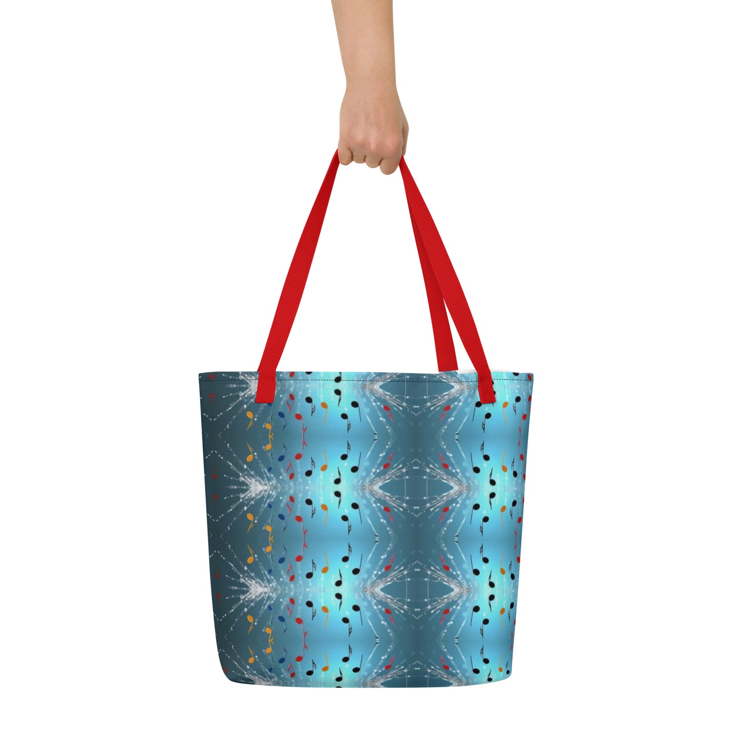 Musical Notes Large Tote Bag