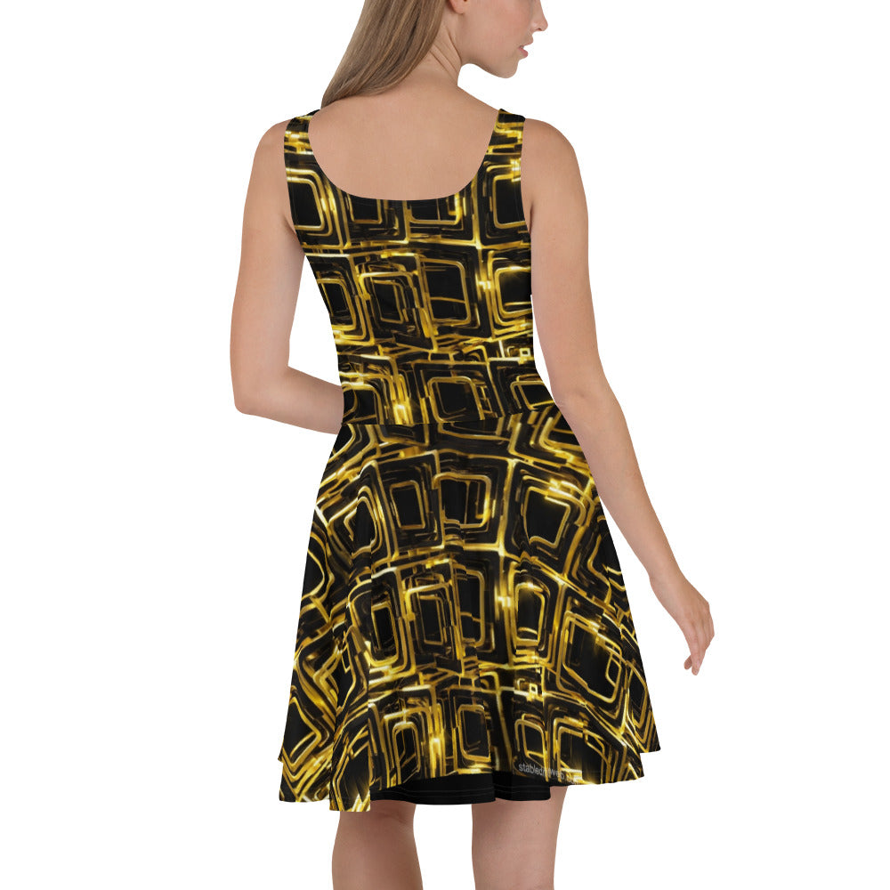 AI Abstract art Skater Dress