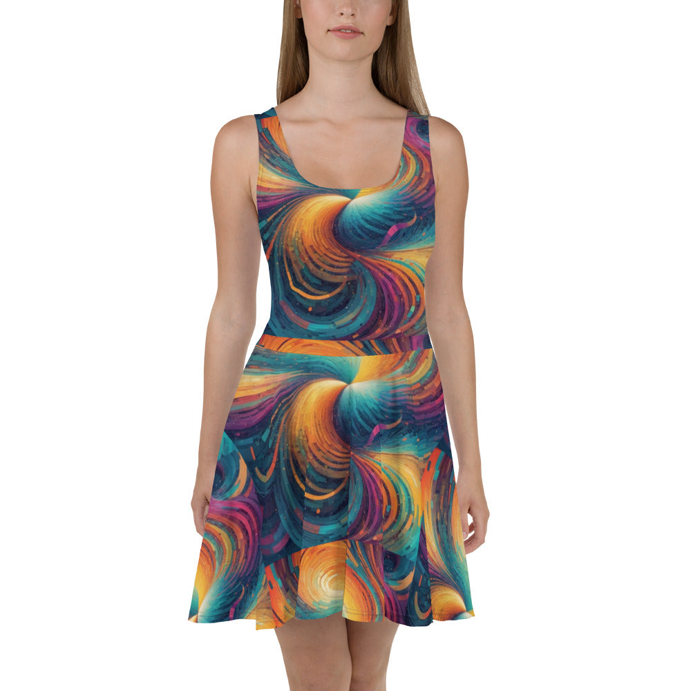 Ai abstract motif Skater Dress