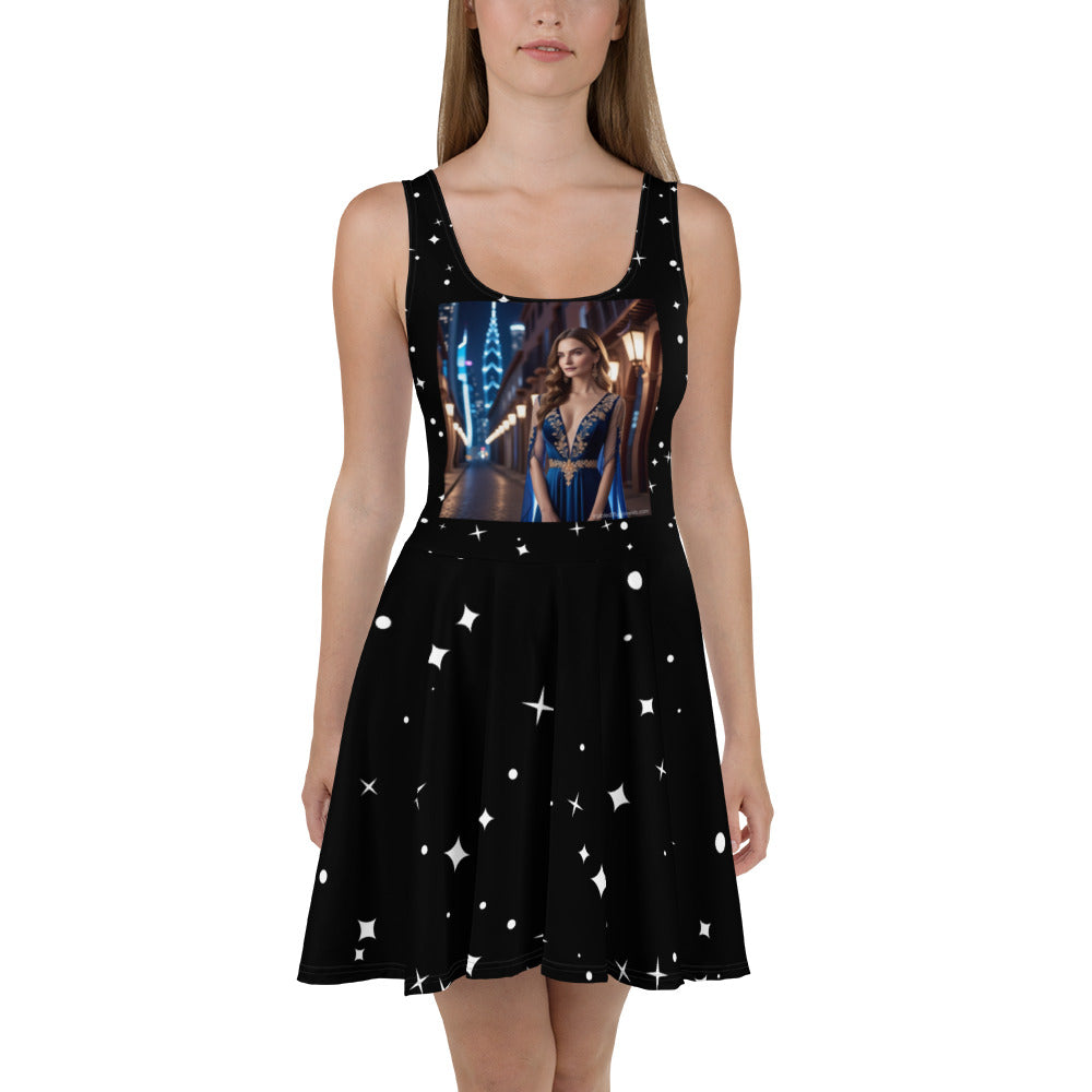 Ai abstract motif Skater Dress
