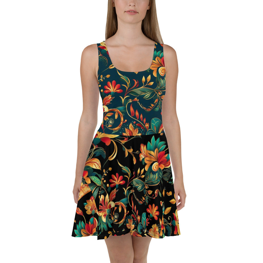 Tribal Motifs Skater Dress