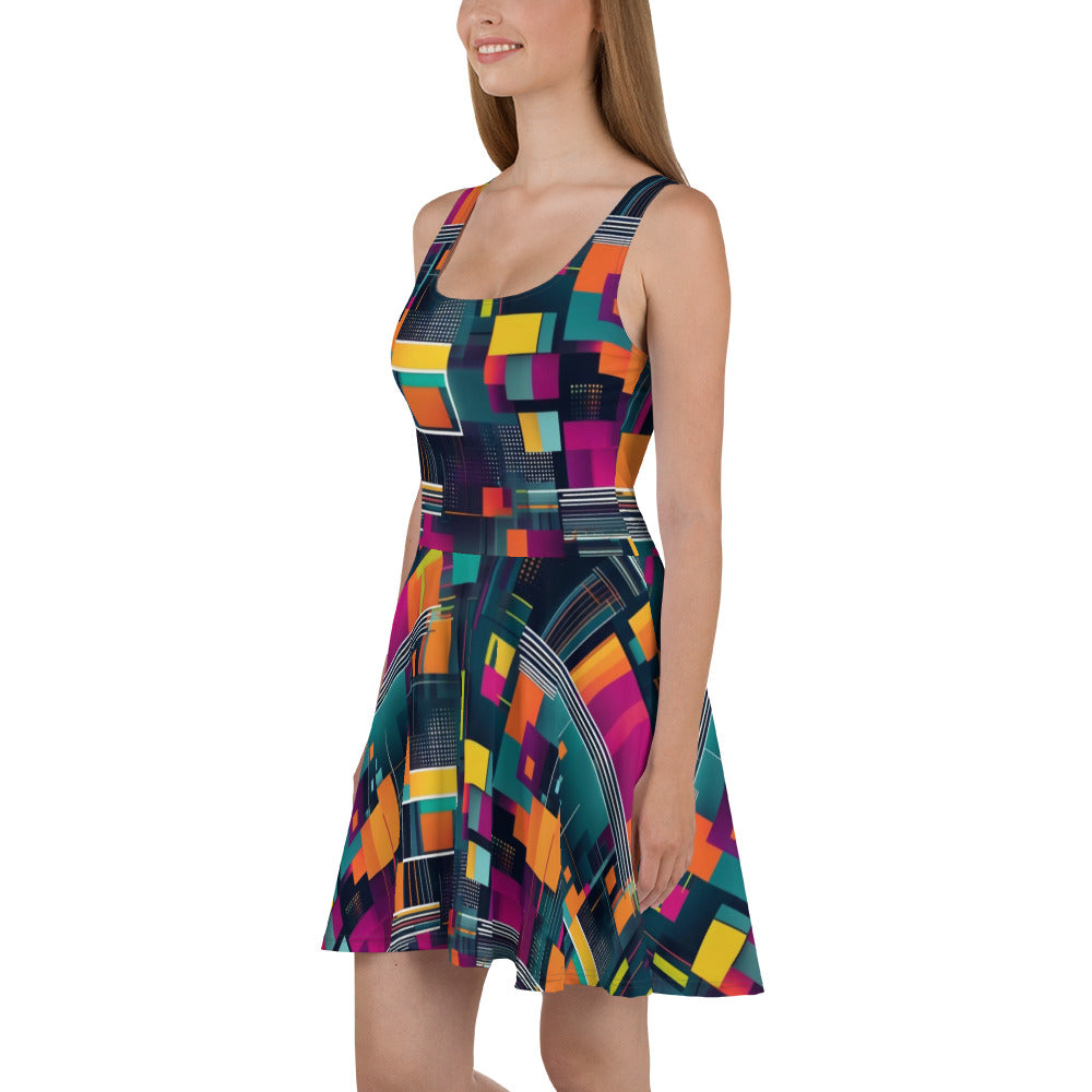 AI I abstract art Skater Dress