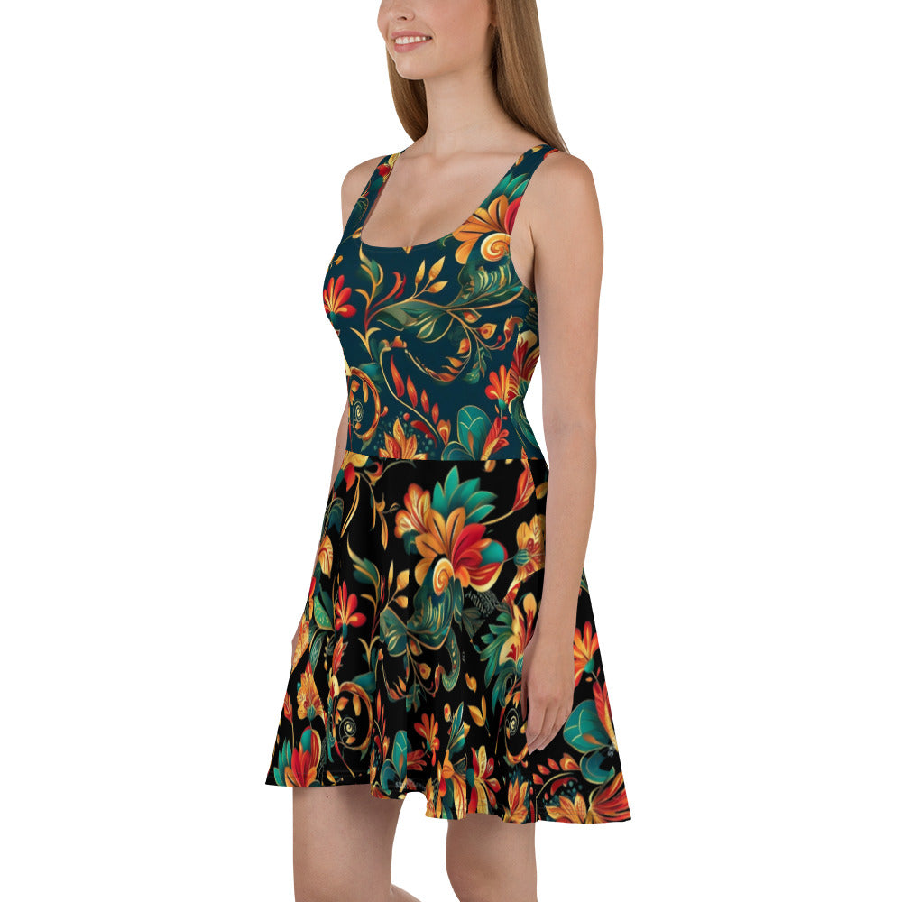 Tribal Motifs Skater Dress