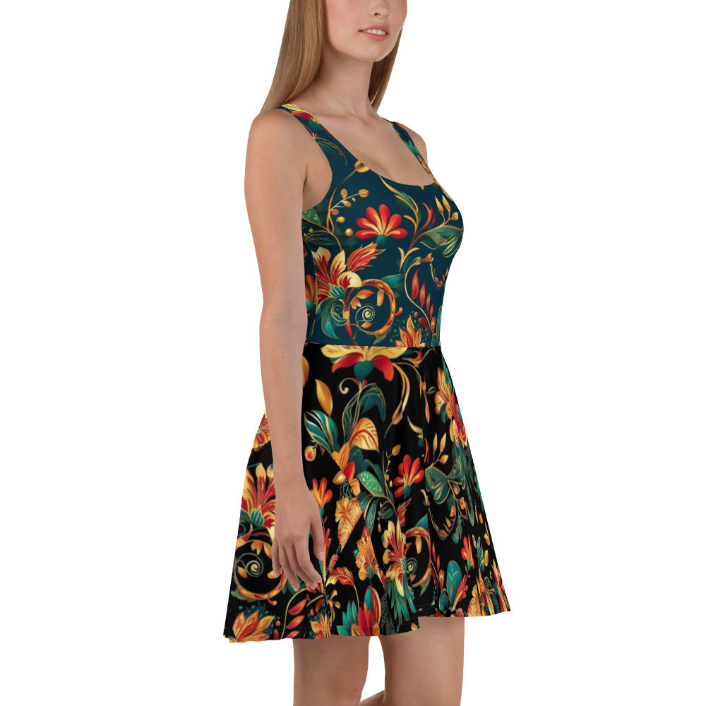 Tribal Motifs Skater Dress
