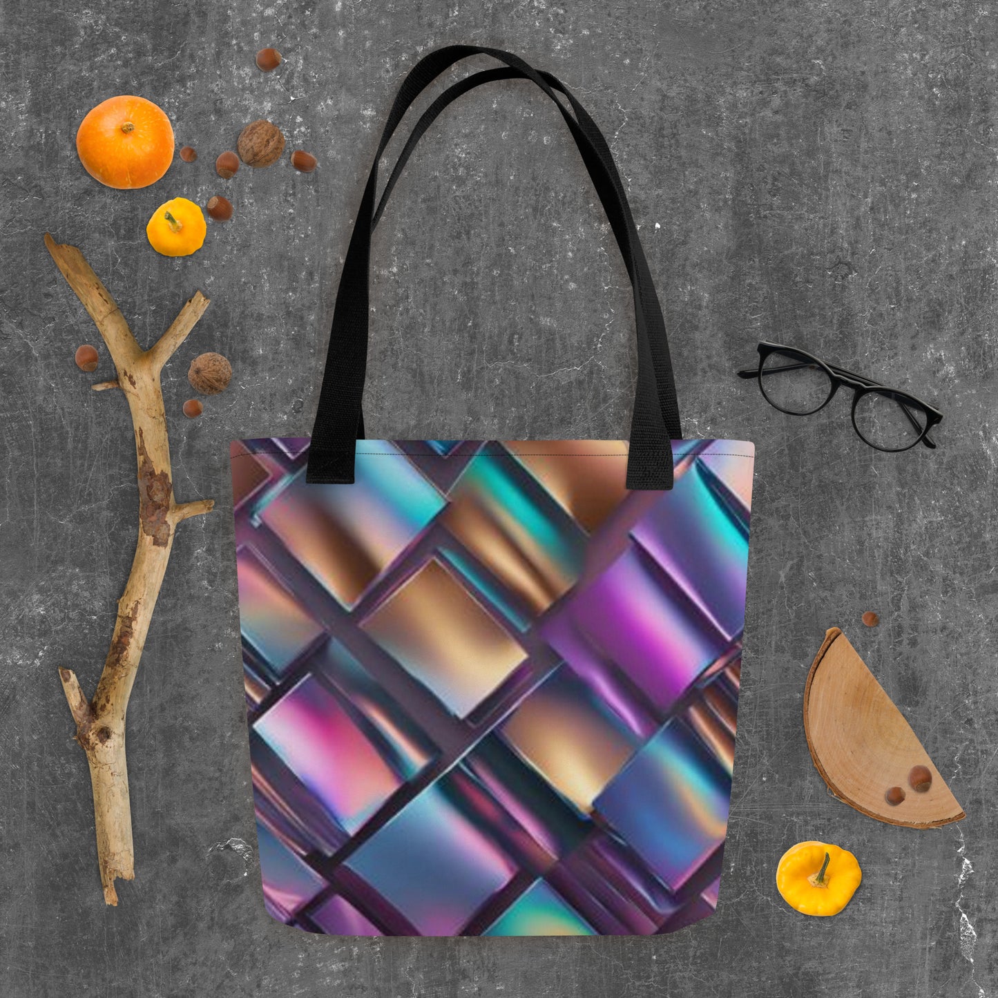 Neon rhythms Print Tote bag