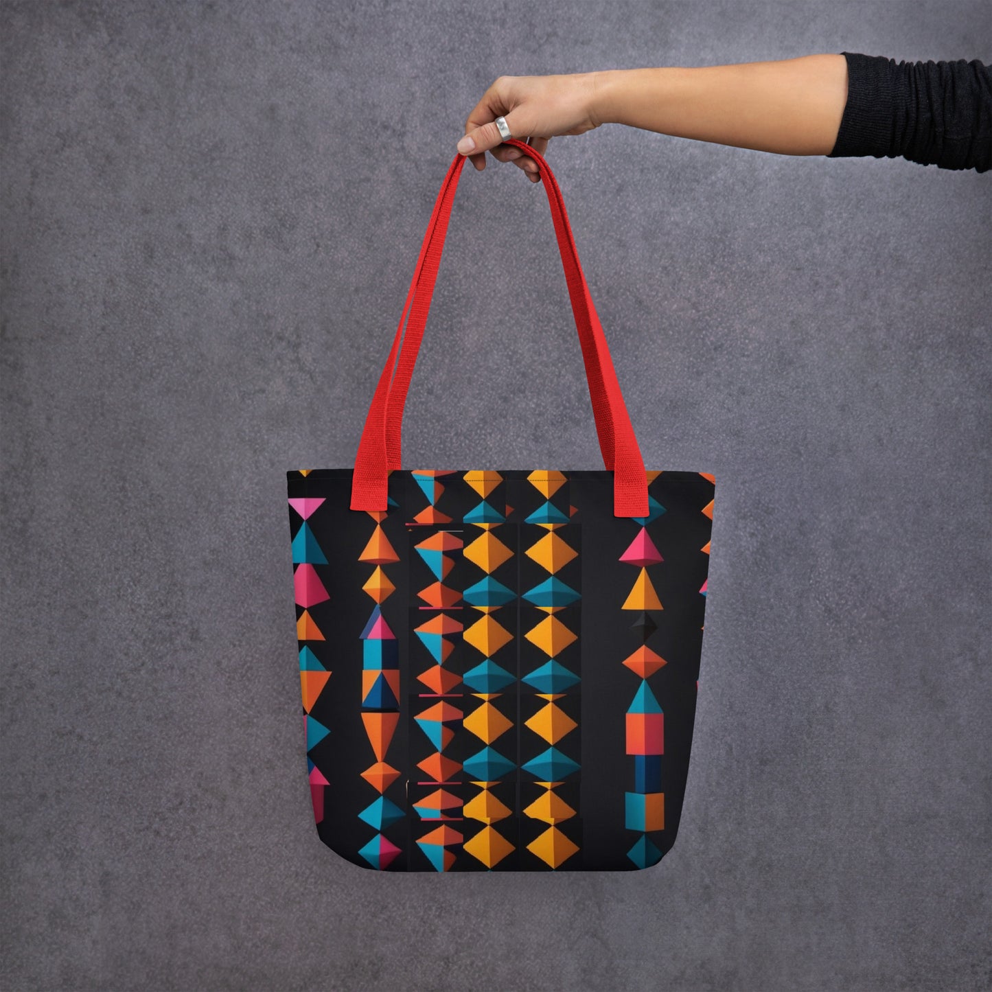 Abstract Geometric art tote bag