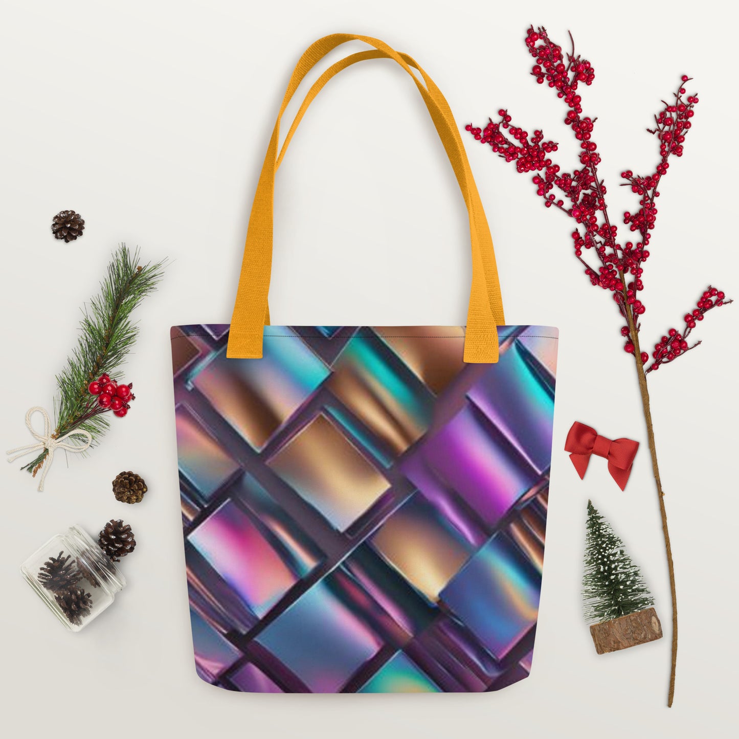 Neon rhythms Print Tote bag