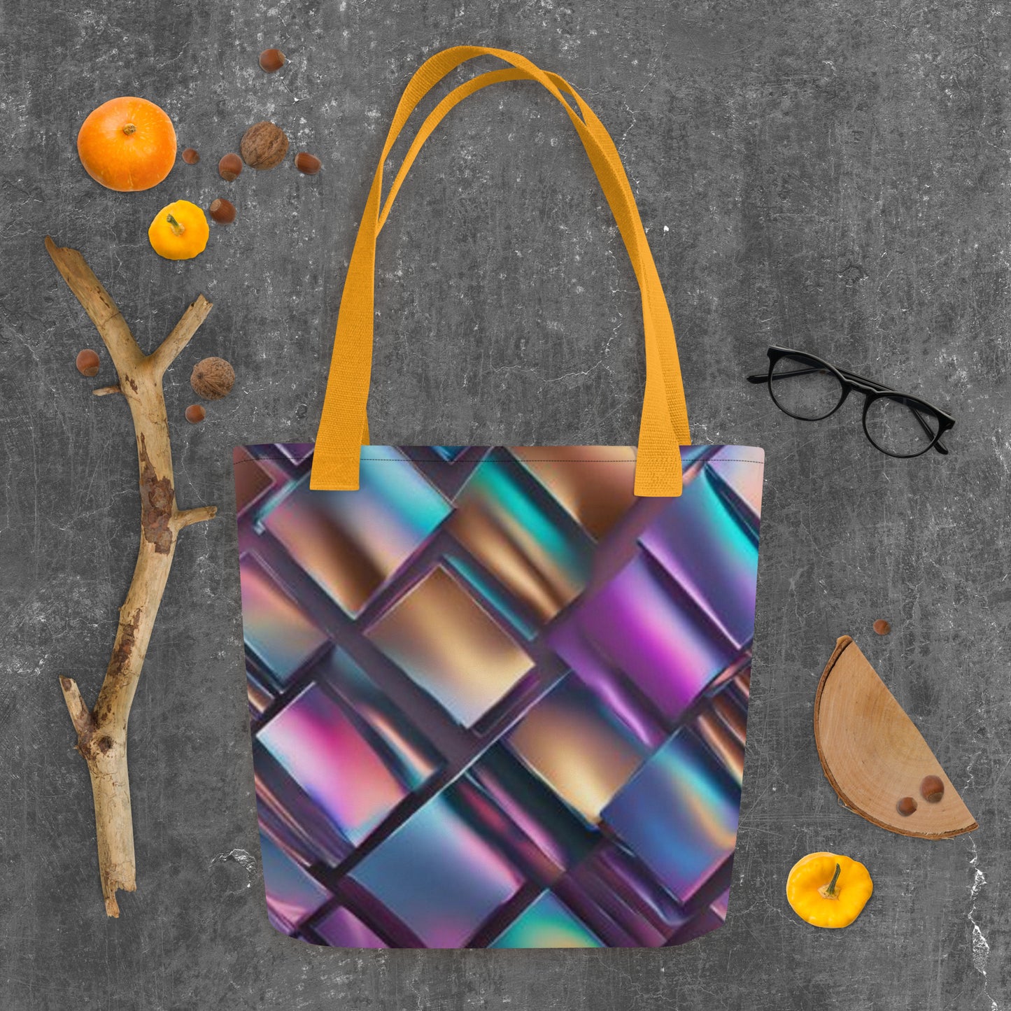 Neon rhythms Print Tote bag