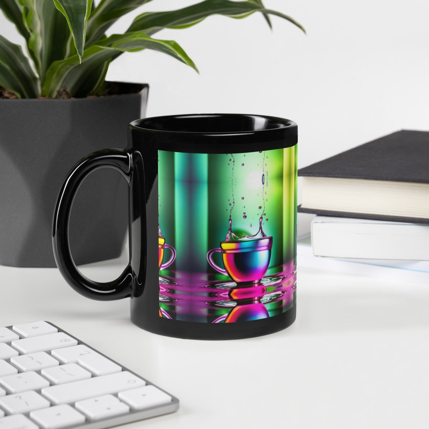 AI art Black Glossy Mug