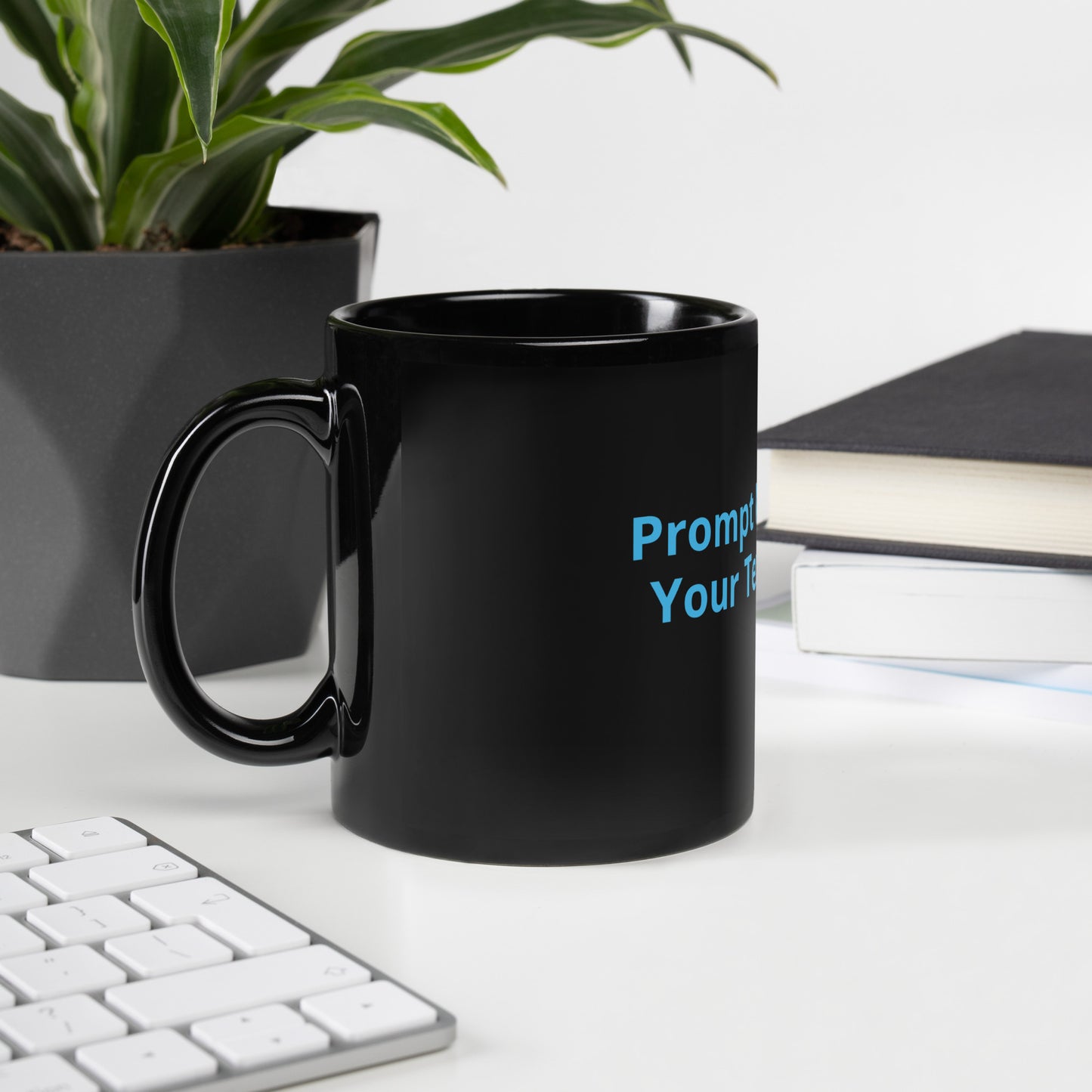 Prompt ME Black Glossy Mug