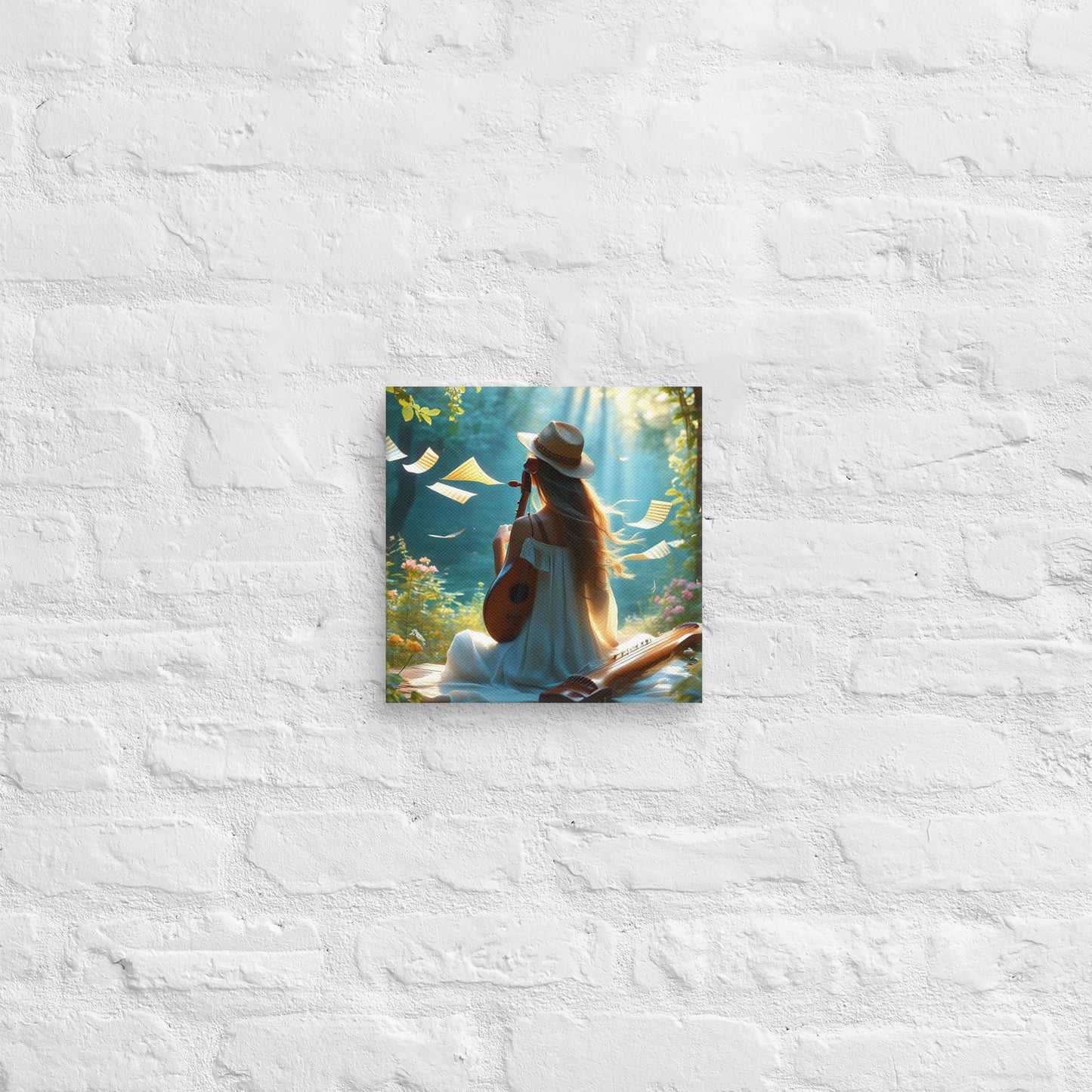 AI Art Serene Garden Canvas