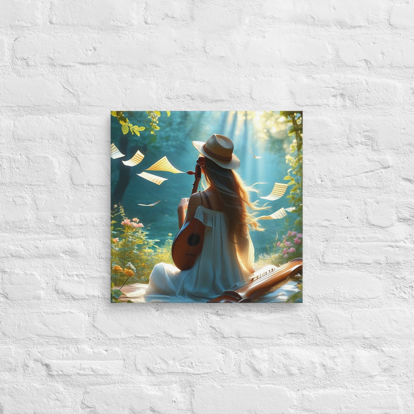 AI Art Serene Garden Canvas