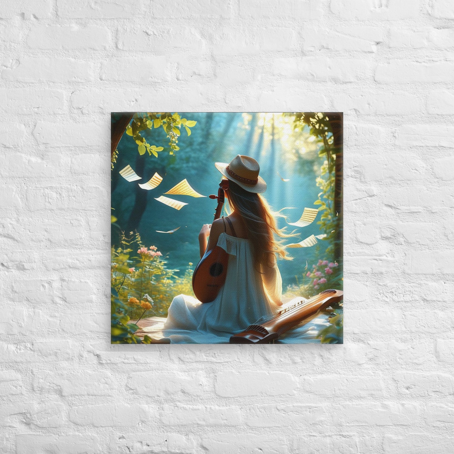 AI Art Serene Garden Canvas