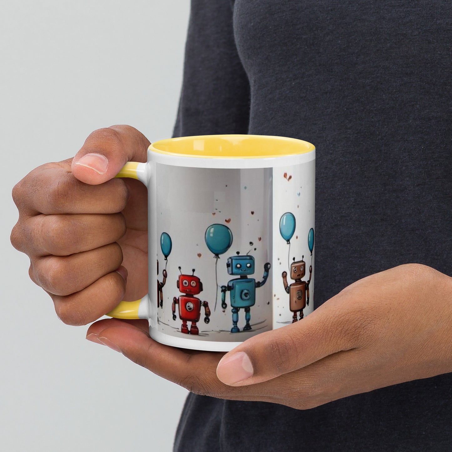 Robot Mug with Color Inside