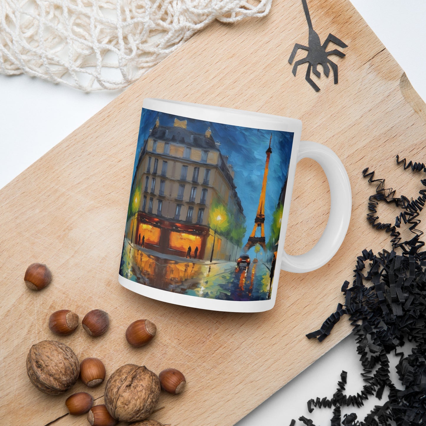 Paris ina cup White glossy mug