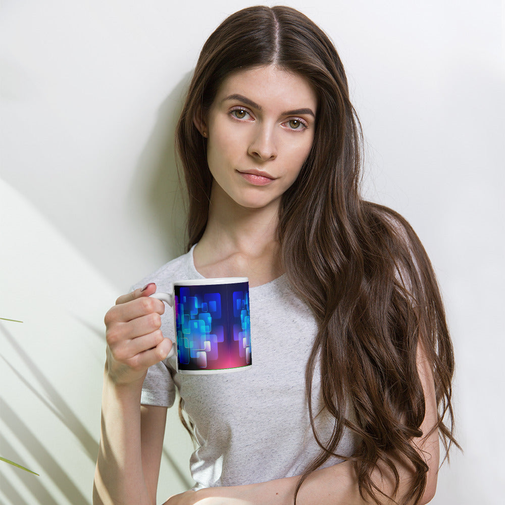 Abstract Art White glossy mug