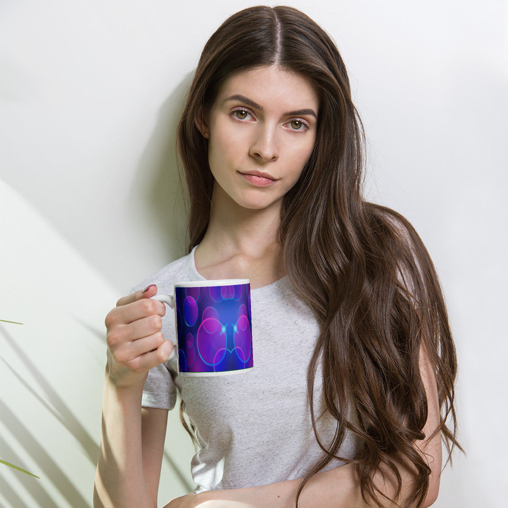 Abstract Art White glossy mug