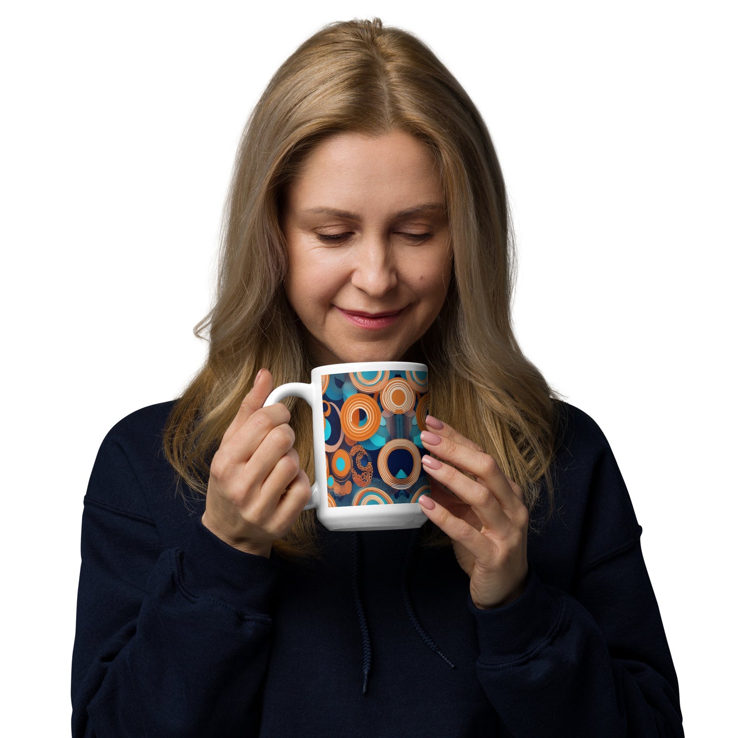 AI Abstract Art White glossy mug