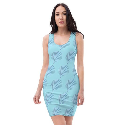 Ai abstract motif Bodycon dress