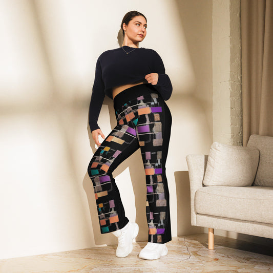 Ai abstract motif Flare leggings