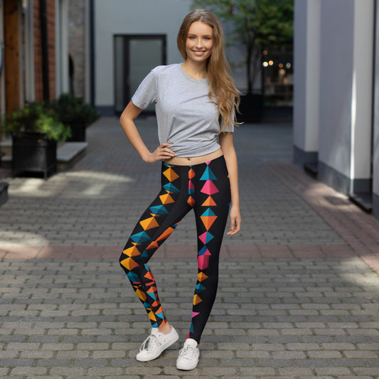 AI absract geometric pattern Leggings