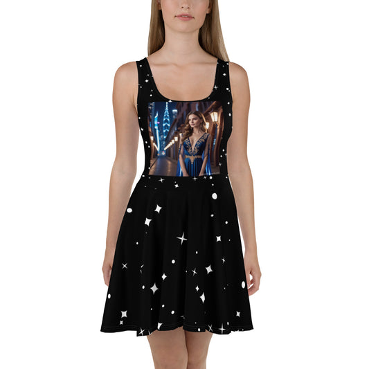 Ai abstract motif Skater Dress