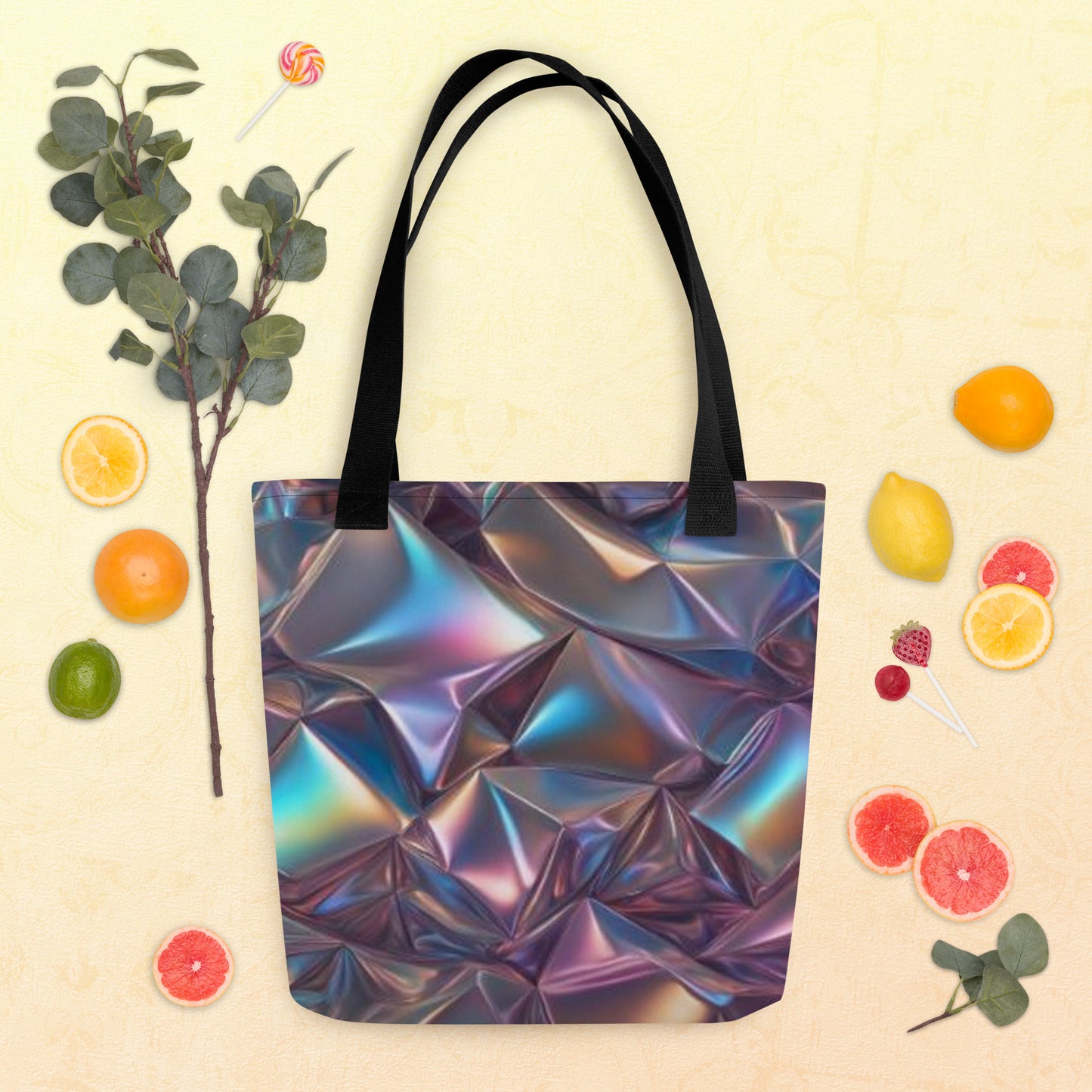 Neon rhythms Tote bag