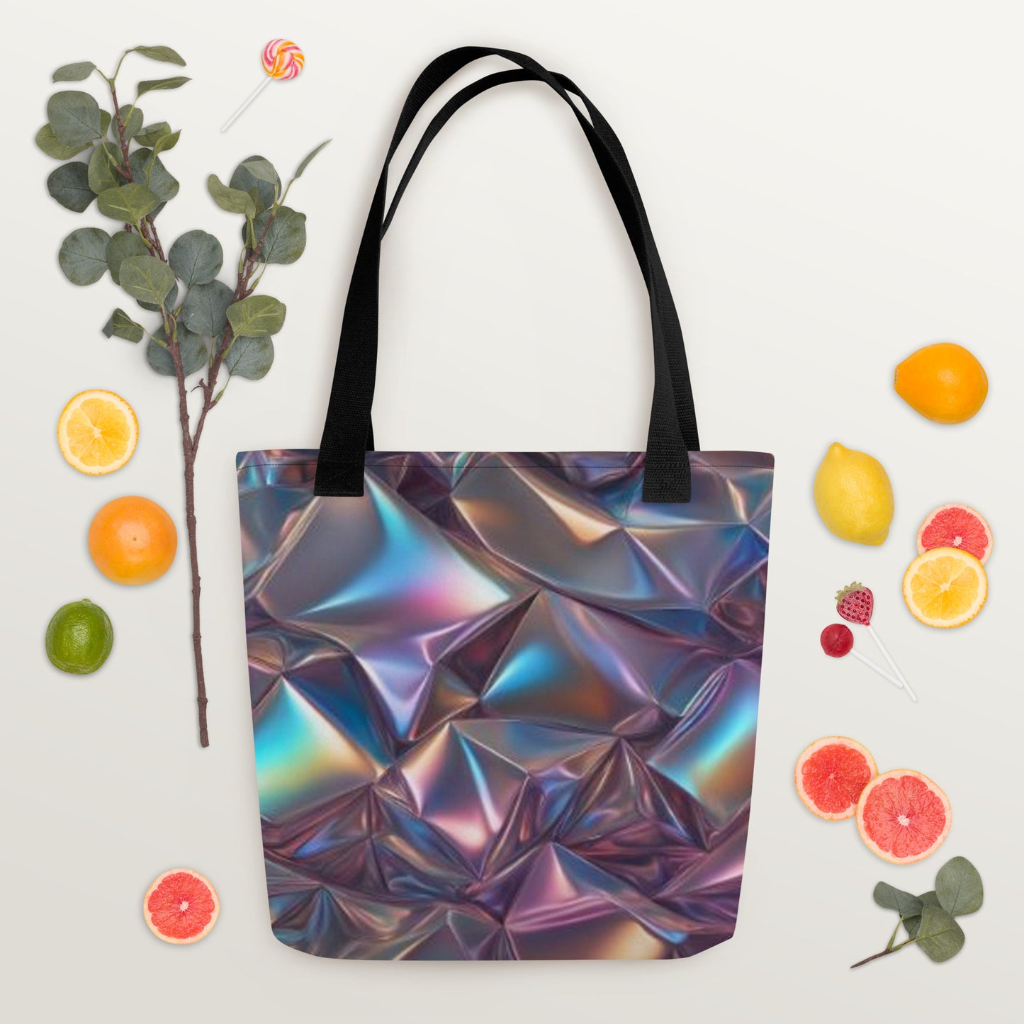 Neon rhythms Tote bag