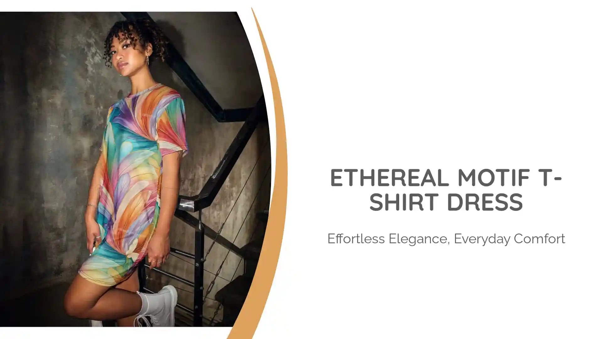 Ethereal Motif T-shirt dress by@Outfy