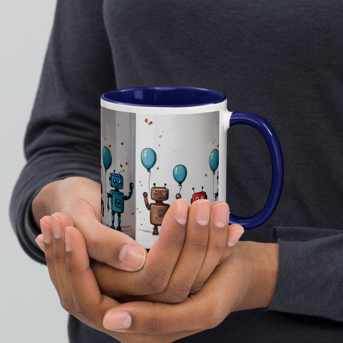 Robot Mug with Color Inside