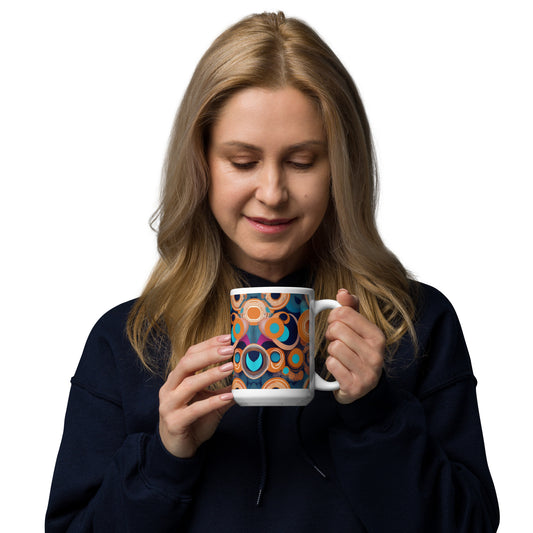 AI Abstract Art White glossy mug