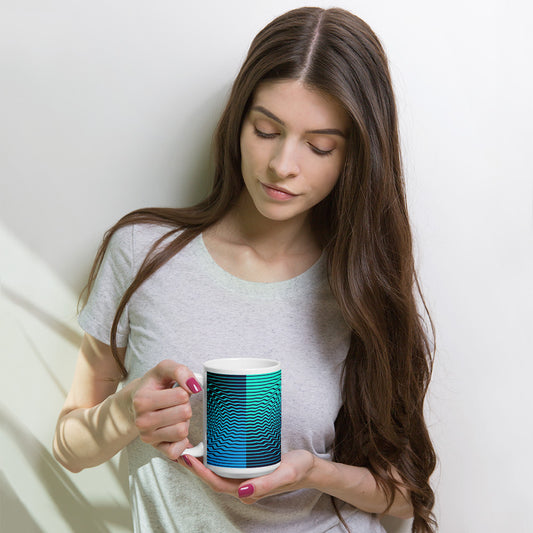 Abstract rhythms glossy mug