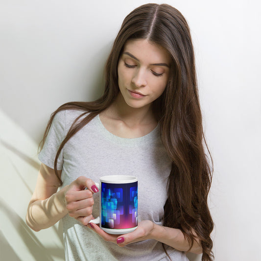 Abstract Art White glossy mug